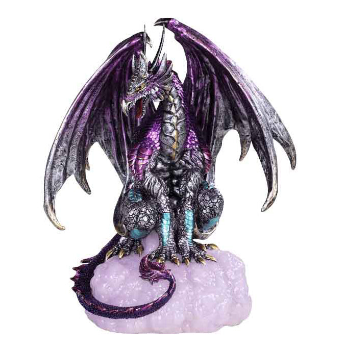Metallic Dragon on Cloud Figurine