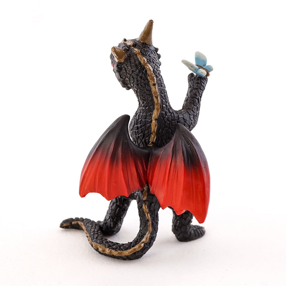 Mini Dragon Holding Butterfly (Black)