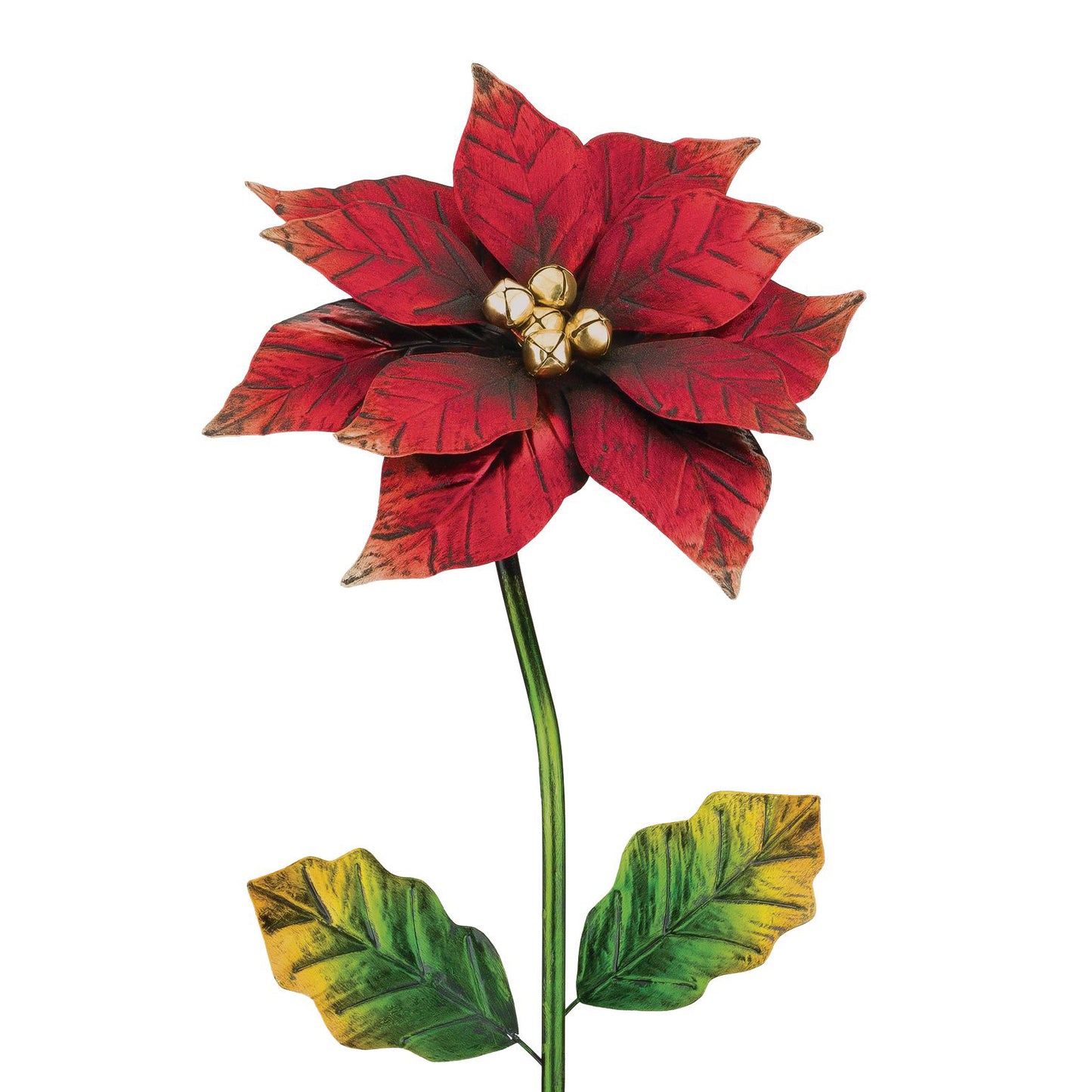 Poinsettia Garden Stake