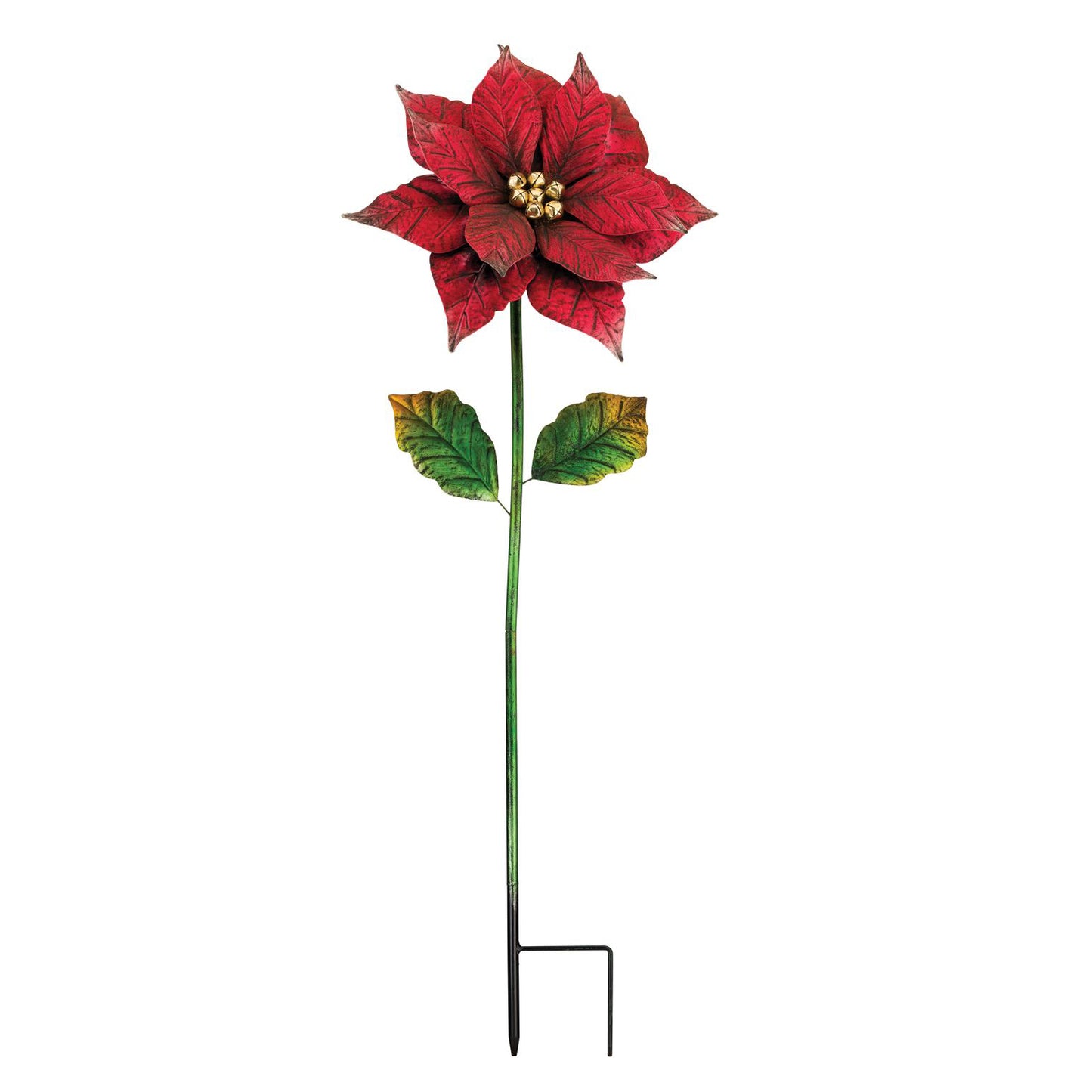 Poinsettia Garden Stake