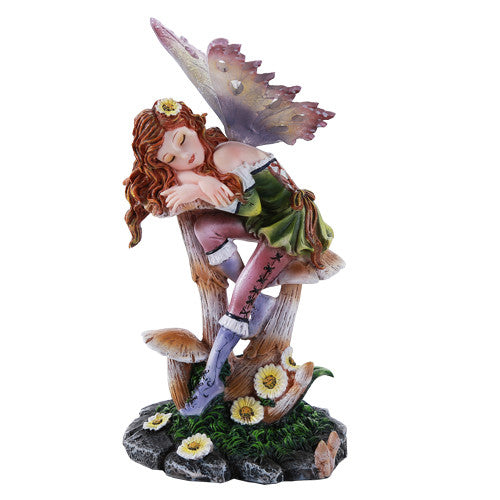 Sleeping Mushroom Fairy Figurine
