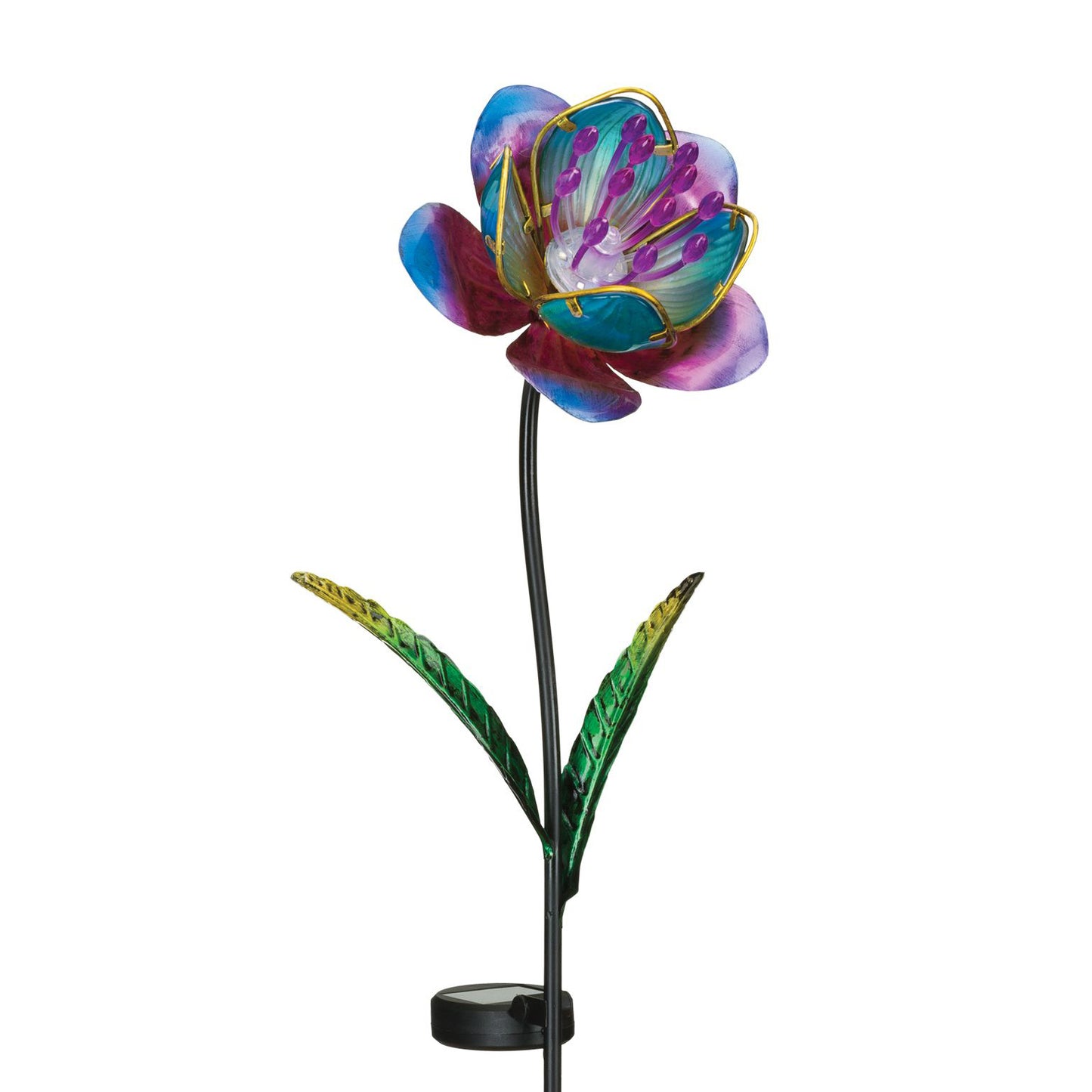 Mystic Flower Solar Garden Stake - Purple