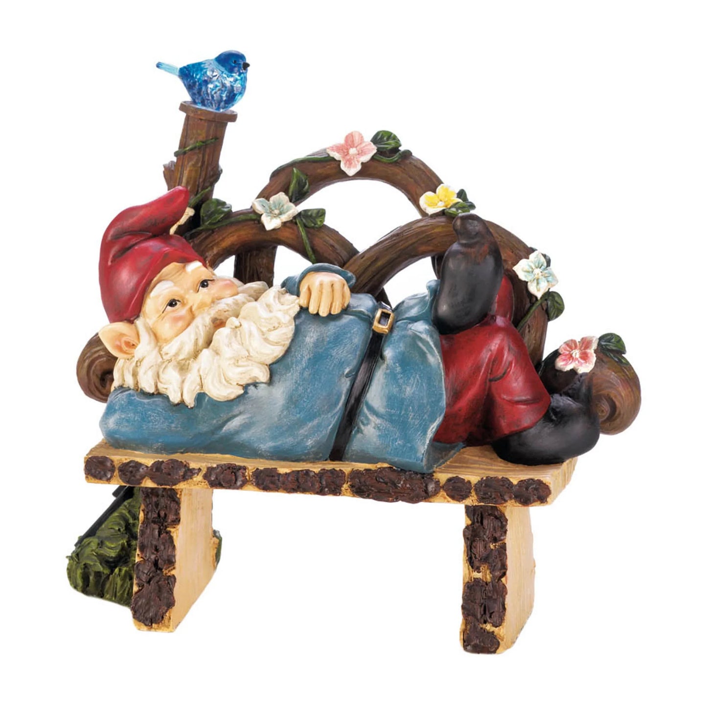 Afternoon Nap Solar Garden Gnome