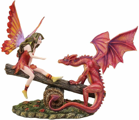 Seesaw Fire Fairy & Dragon Figurine