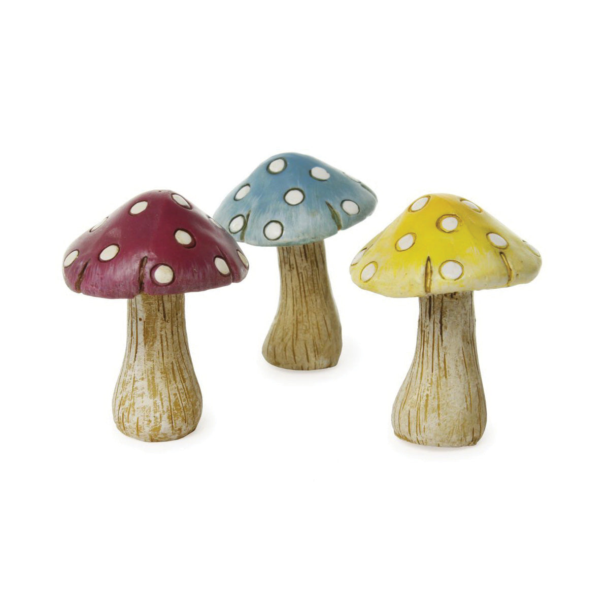 Polka Dot Mushrooms - Fairy Garden & Miniature Landscaping Accessory