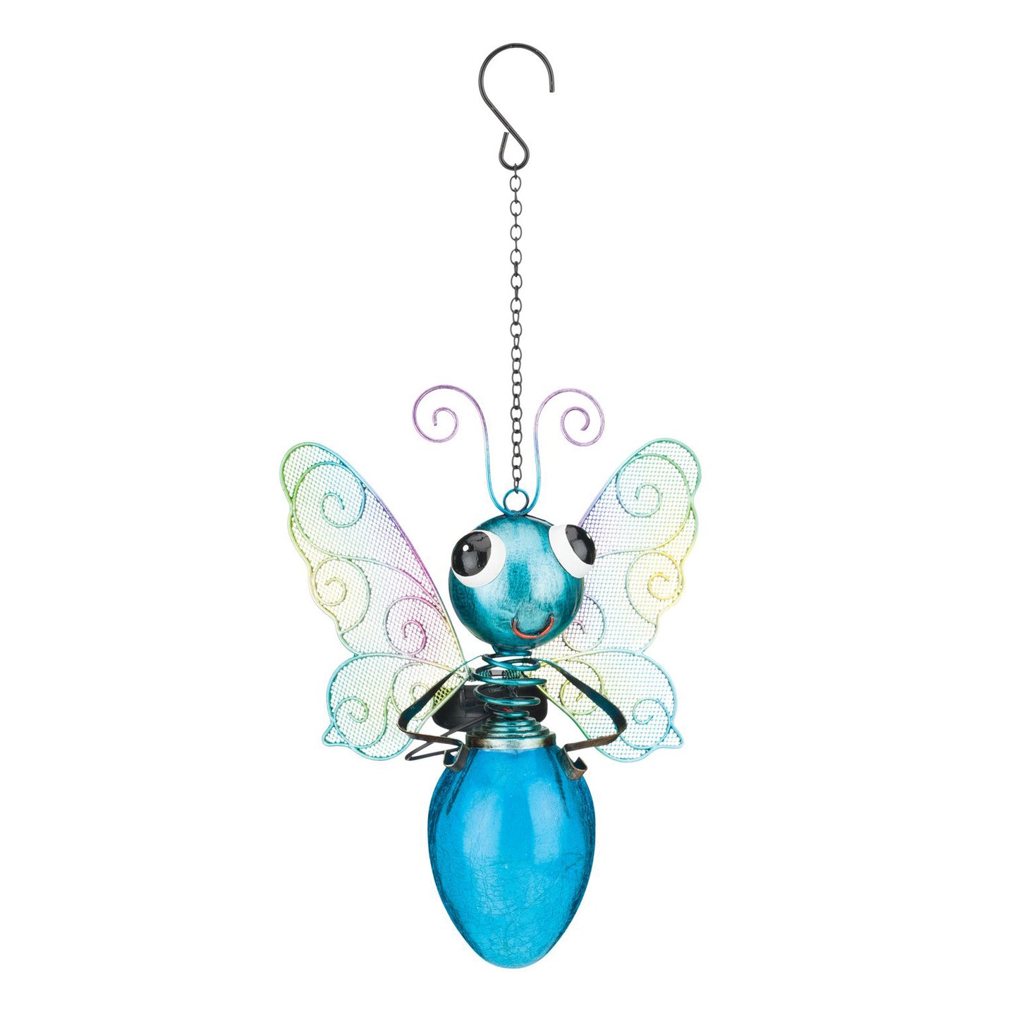 Blue Butterfly Solar Garden Lantern