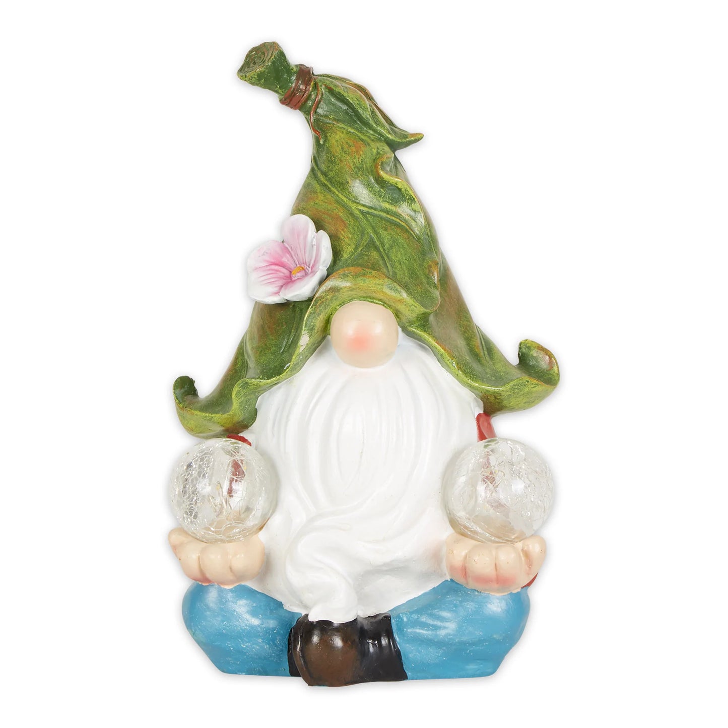 Gnome Meditating Solar Garden Gnome