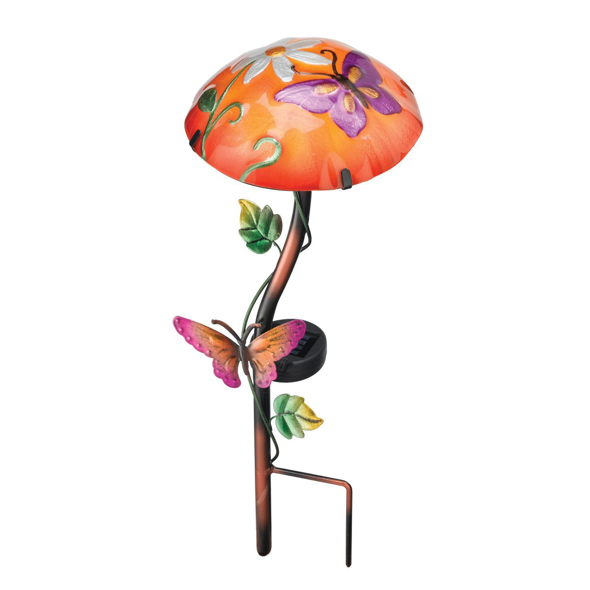Butterfly Mushroom Solar Garden Stake