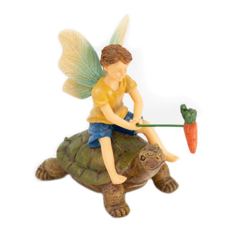 Speedy Turtle Fairy - Miniature Fairy Garden Accessory