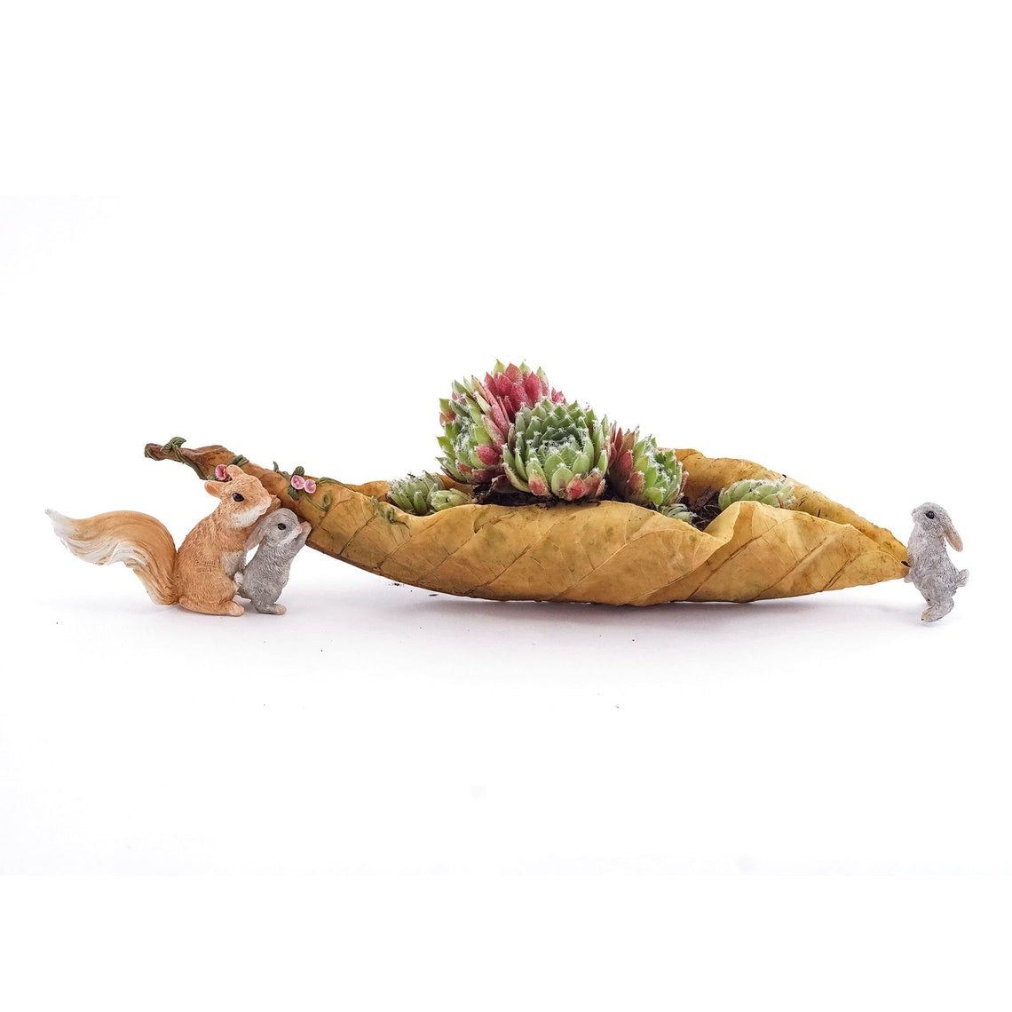 Squirrel and Bunnies Tillandsia Planter