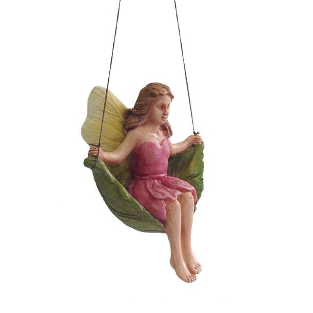 Swinging Fairy - Miniature Fairy Garden Accessory