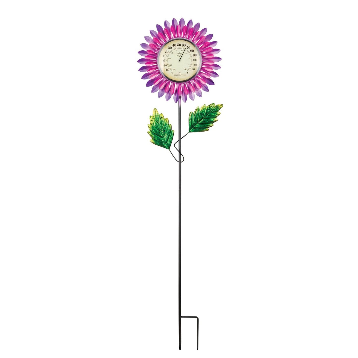 Daisy Thermometer Solar Garden Stake