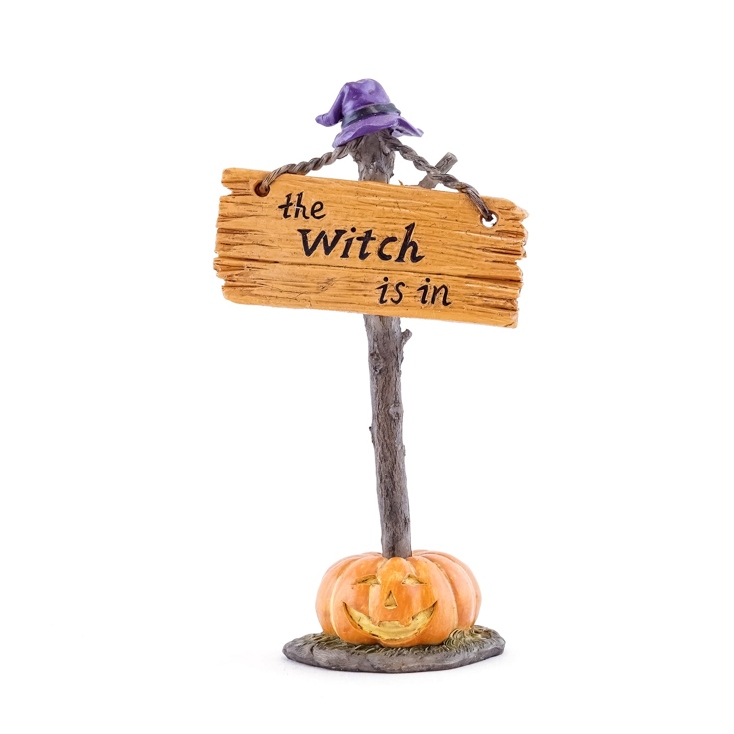 Miniature Halloween Witch is In Sign