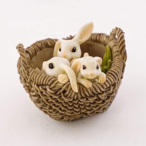 Three Bunnies in Basket