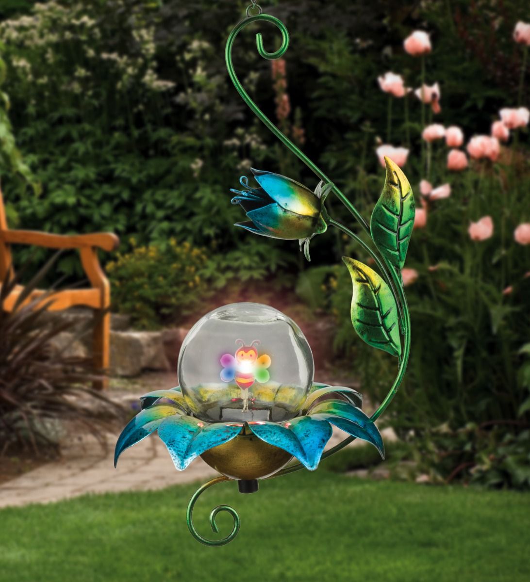 Bee Twinkle Hanging Solar Garden Lantern