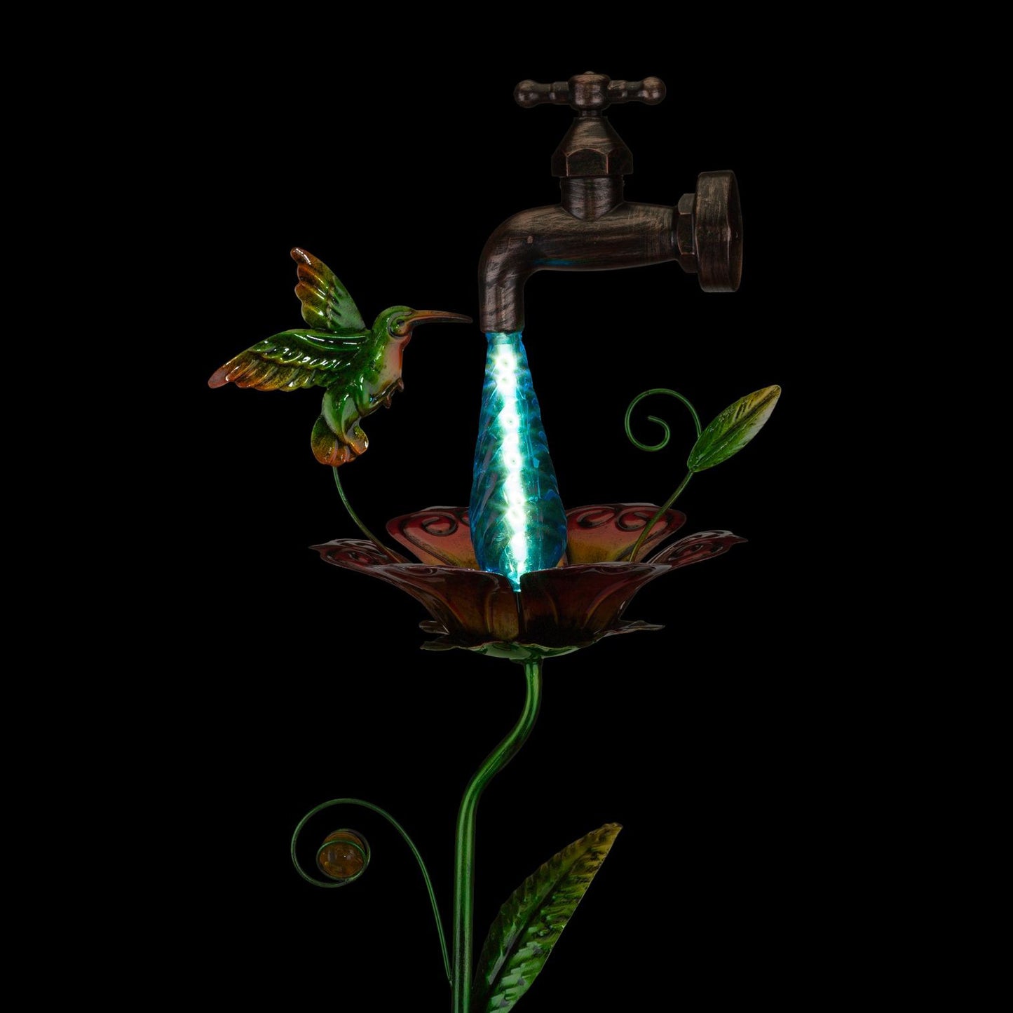 Waterdrop Solar Garden Stake