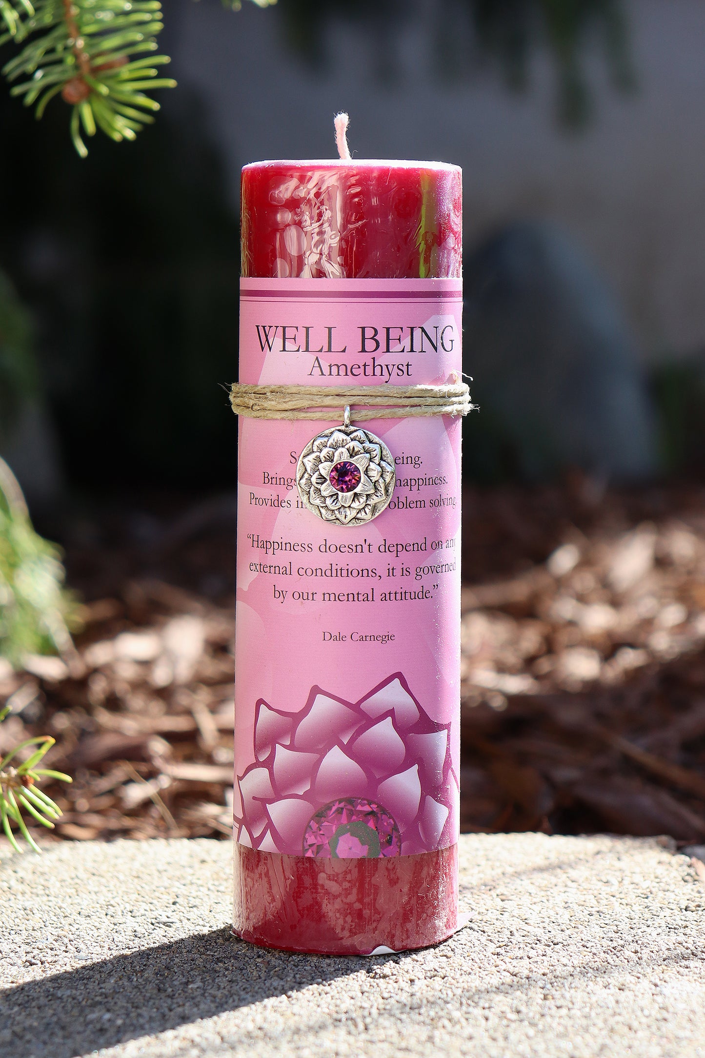 Well Being Amethyst Lotus Amethyst Candle 