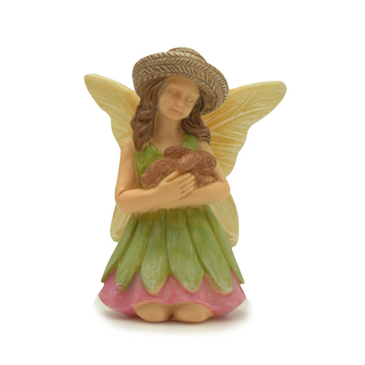 Holding Bunny Fairy - Miniature Fairy Garden Accessory