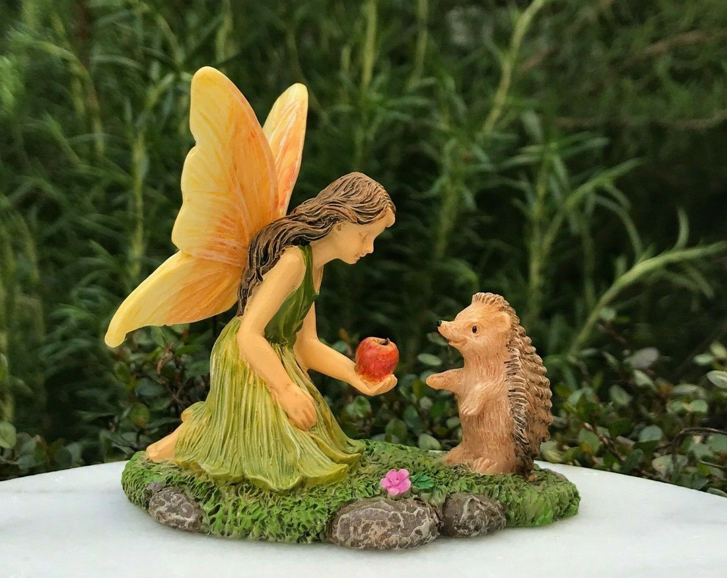 Hedgehog Delight Fairy - Miniature Fairy Garden Accessory