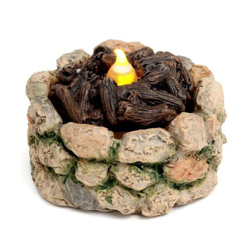 Light-Up Fire Pit – Fairy Garden & Miniature Landscaping Accessory
