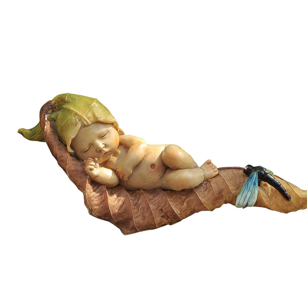 Sleeping Fairy Baby with Dragonfly