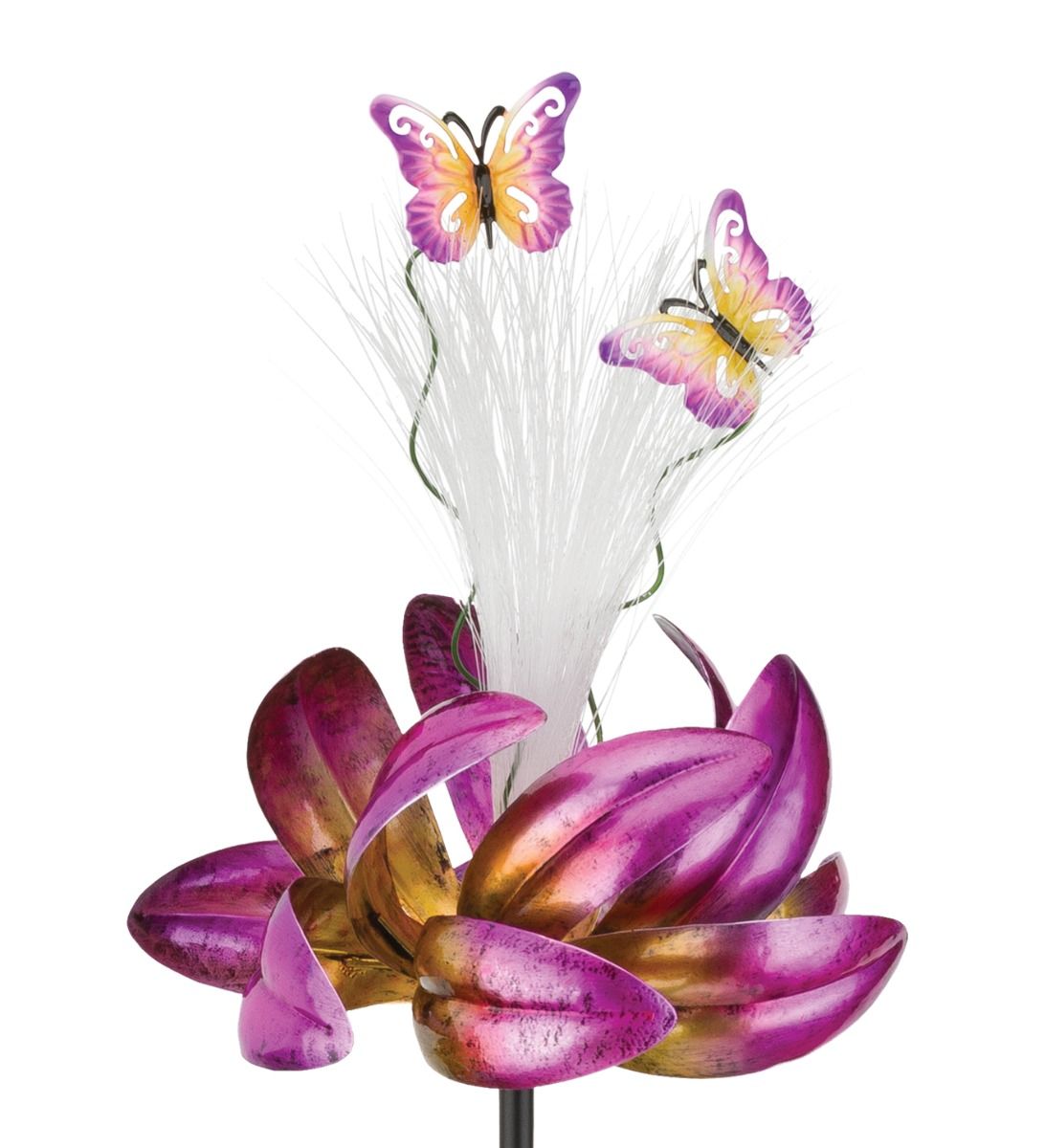 Sparkle Solar Spinner Garden Stake - Butterfly