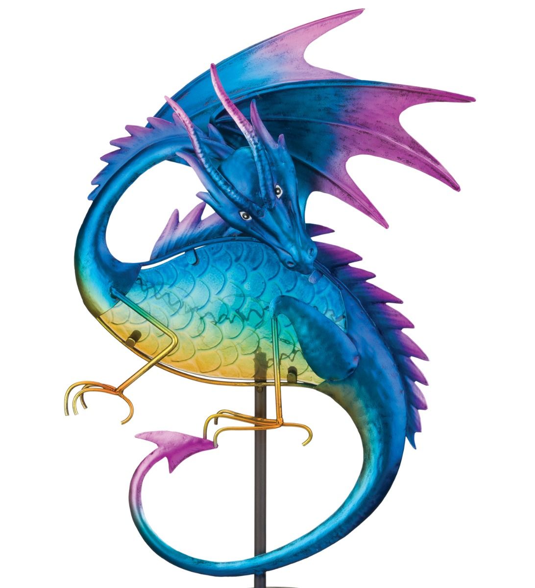 Dragon Solar Garden Stake - Purple