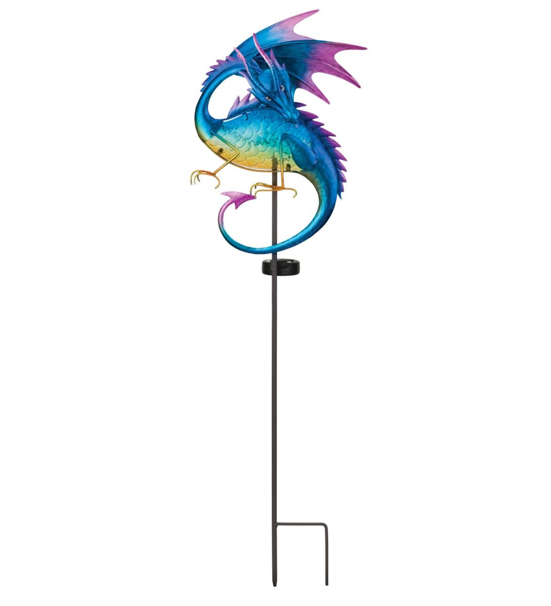 Dragon Solar Garden Stake - Purple