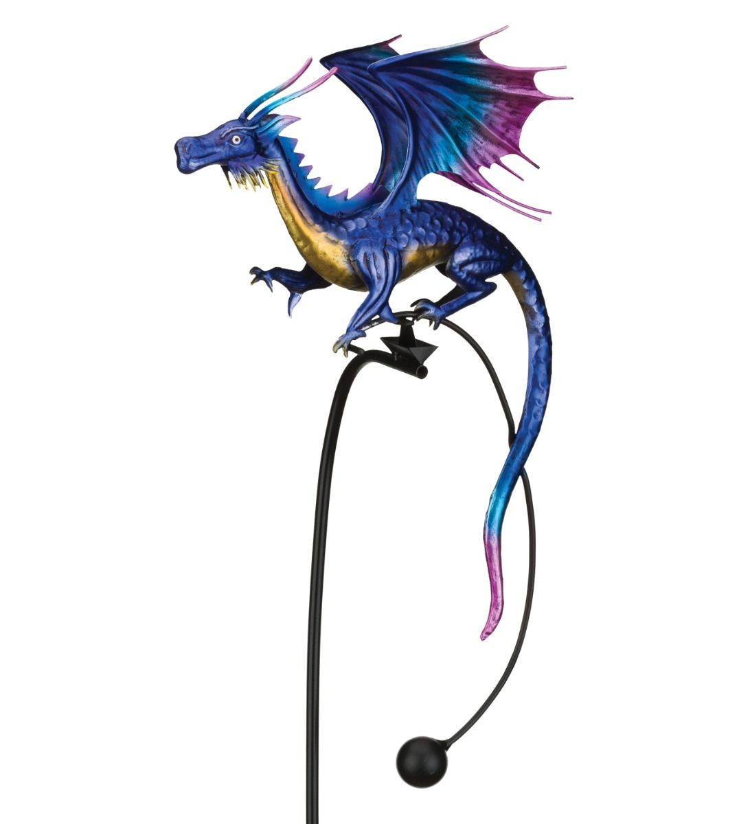 Dragon Rocker Garden Stake - Purple