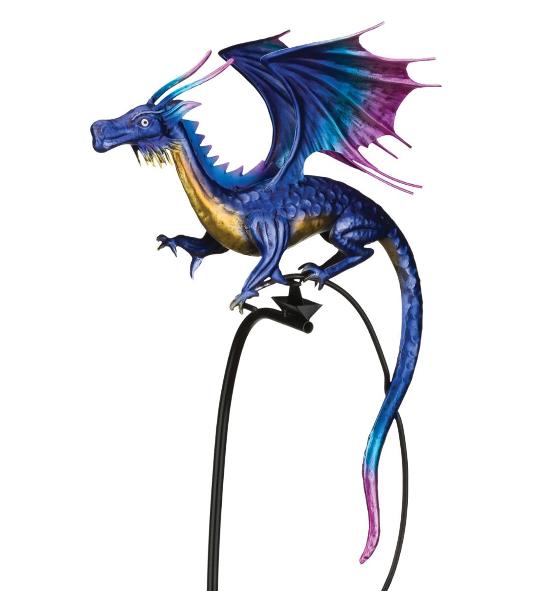 Dragon Rocker Garden Stake - Purple