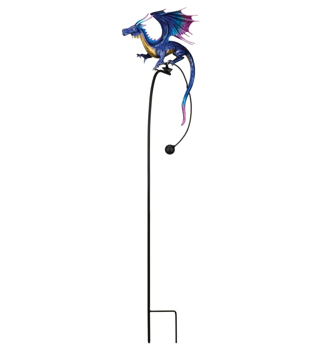 Dragon Rocker Garden Stake - Purple