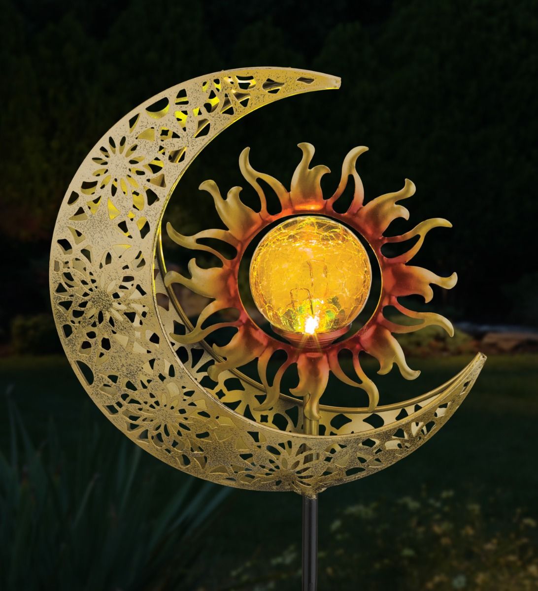 Filigree Sun Solar Garden Stake