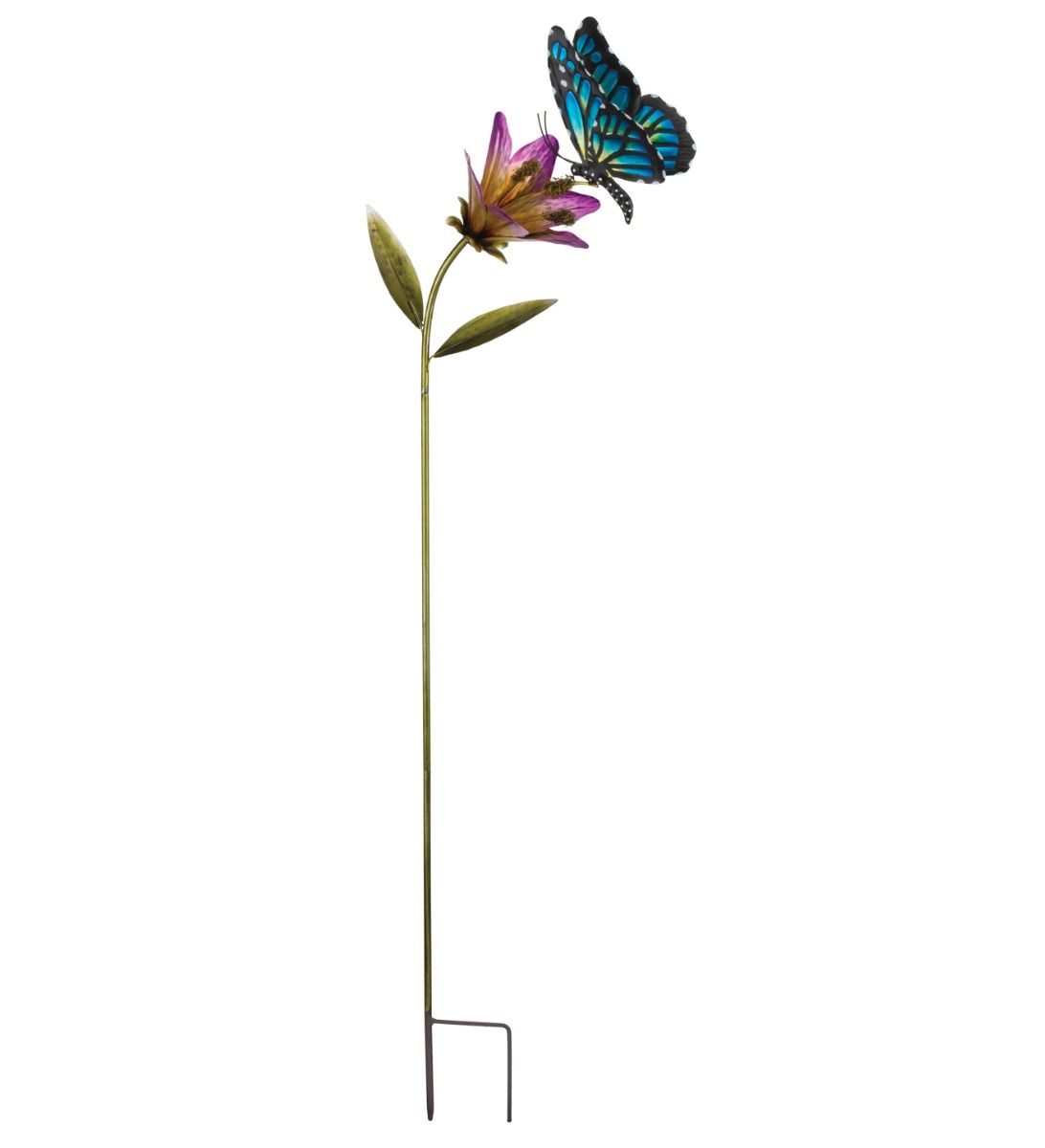 Butterfly Flower Garden Stake - Blue