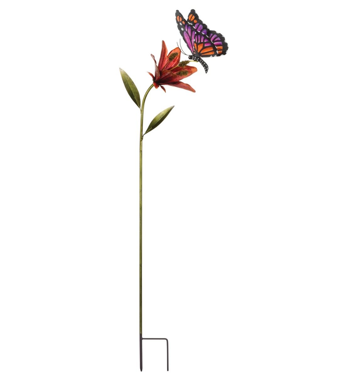 Butterfly Flower Garden Stake - Pink