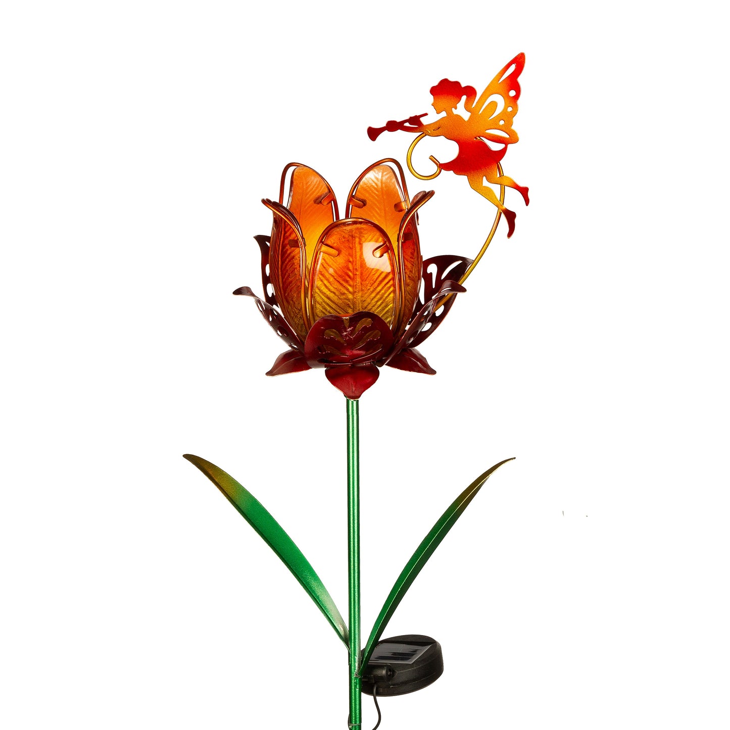 35"H Solar Fairy Flower Garden Stake