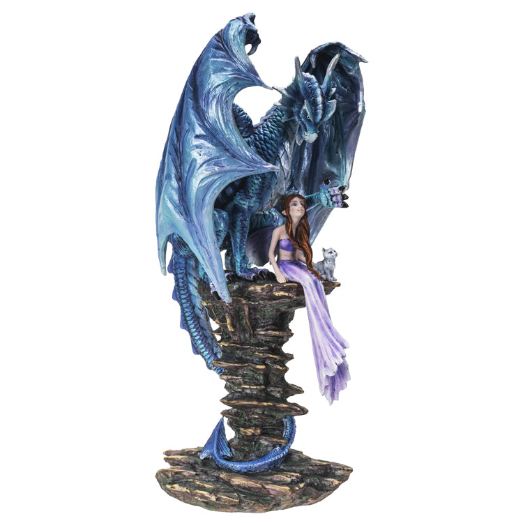 Mythical Guardian Dragon Paper Towel Holder with Castle Figurine. #goth  #fantasy #witches #dragons #kitchen #deco…