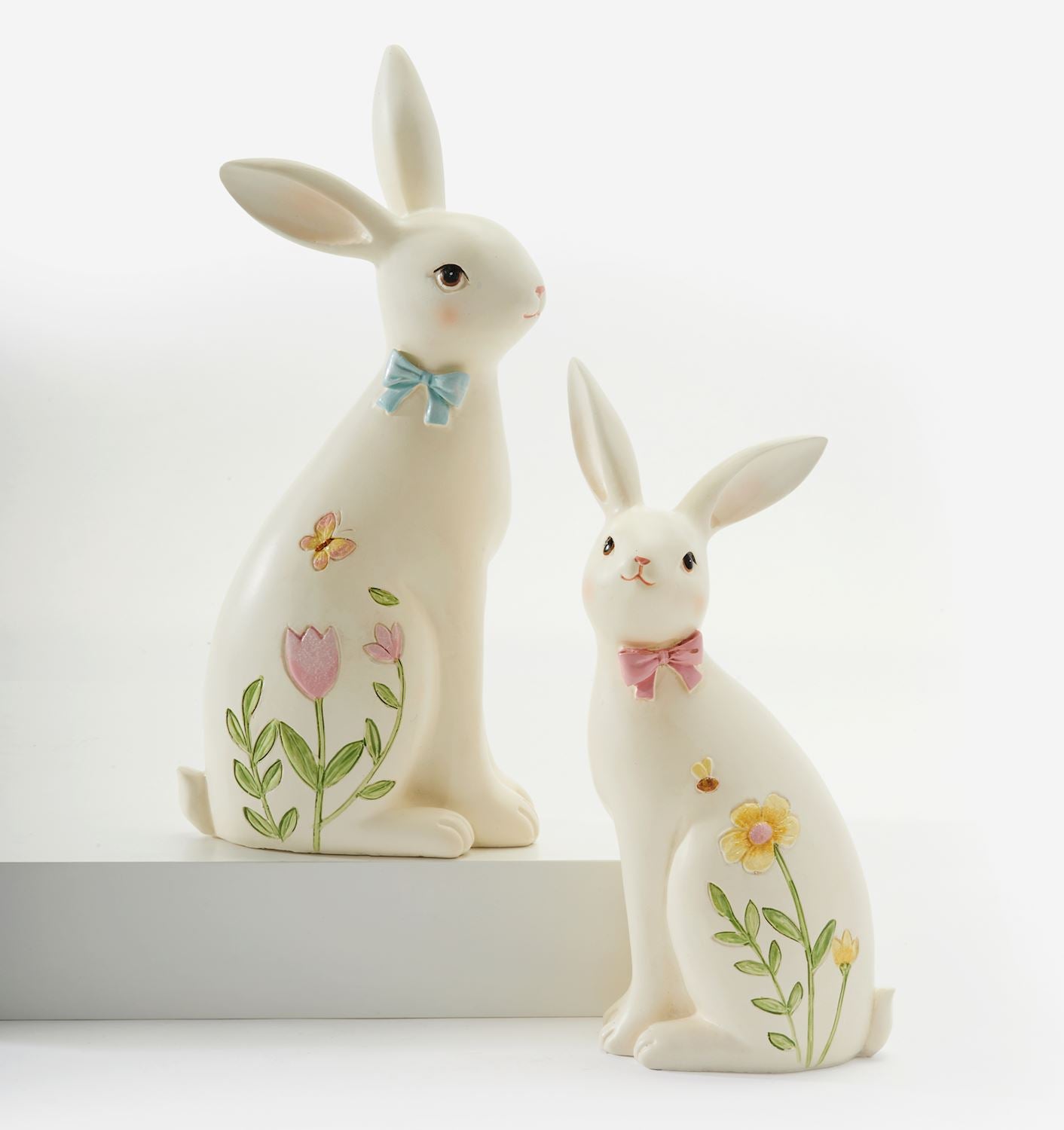 Floral Rabbit Figurine