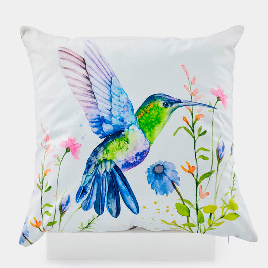 Double-Sided Hummingbird Pillow