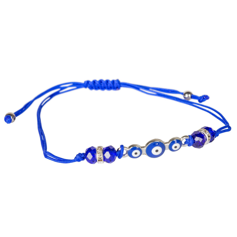 Adjustable Blue Evil Eye Bracelet