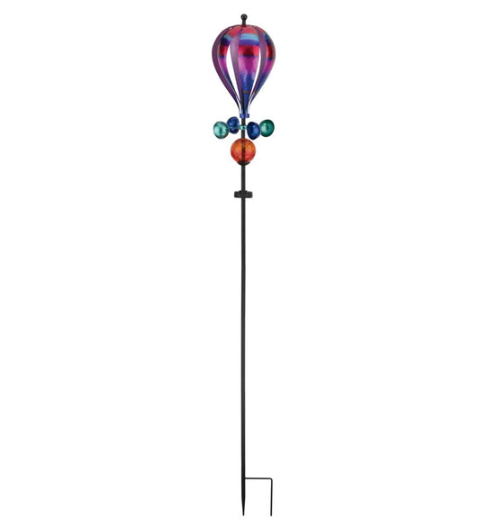 Balloon Solar Wind Spinner Garden Stake - Stripe