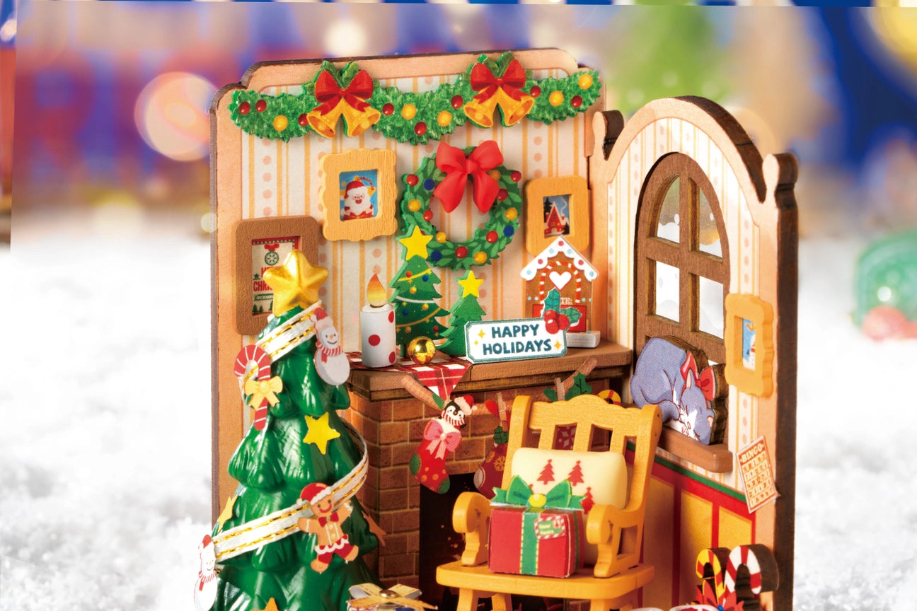 Christmas Fireplace DIY Miniature Kit