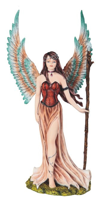 Feather Winged Fairy with Staff Figurine