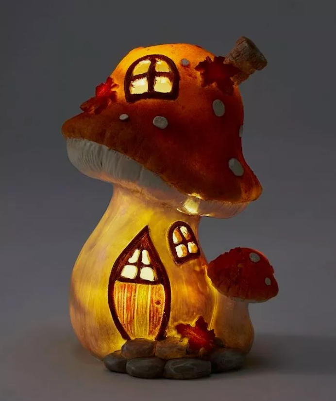 LED Autumn Mushroom Fairy Garden House