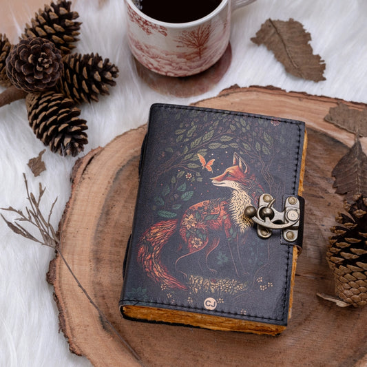 Fox Print Leather Journal