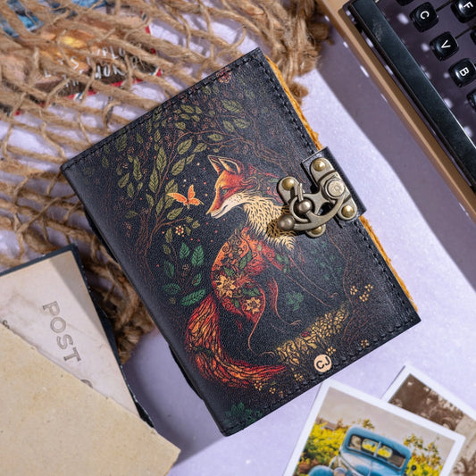 Fox Print Leather Journal