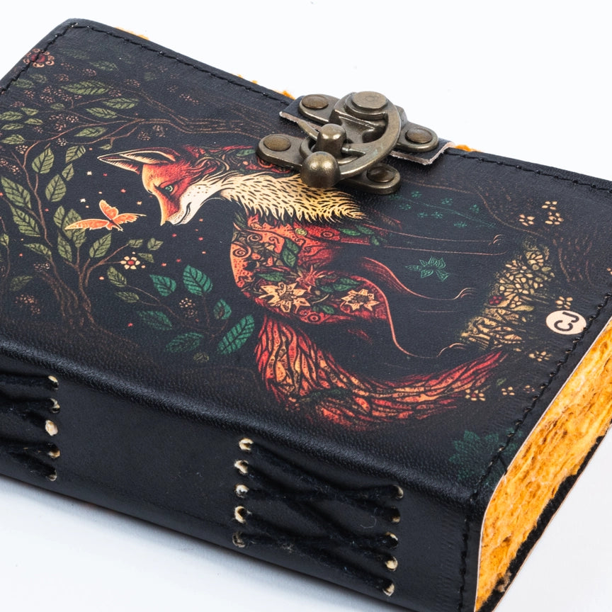 Fox Print Leather Journal