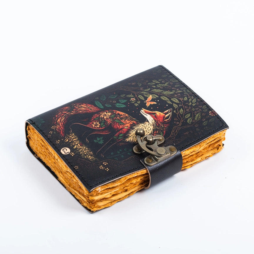 Fox Print Leather Journal