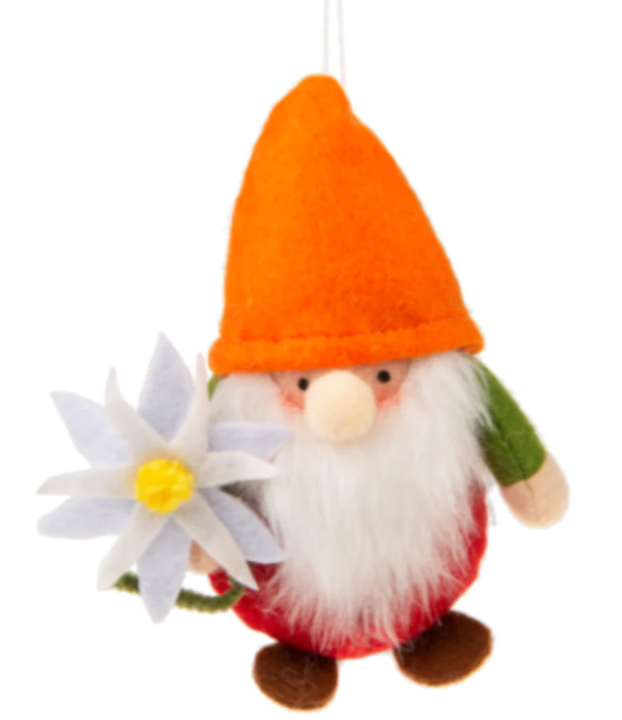 Gnome with Flower Ornament