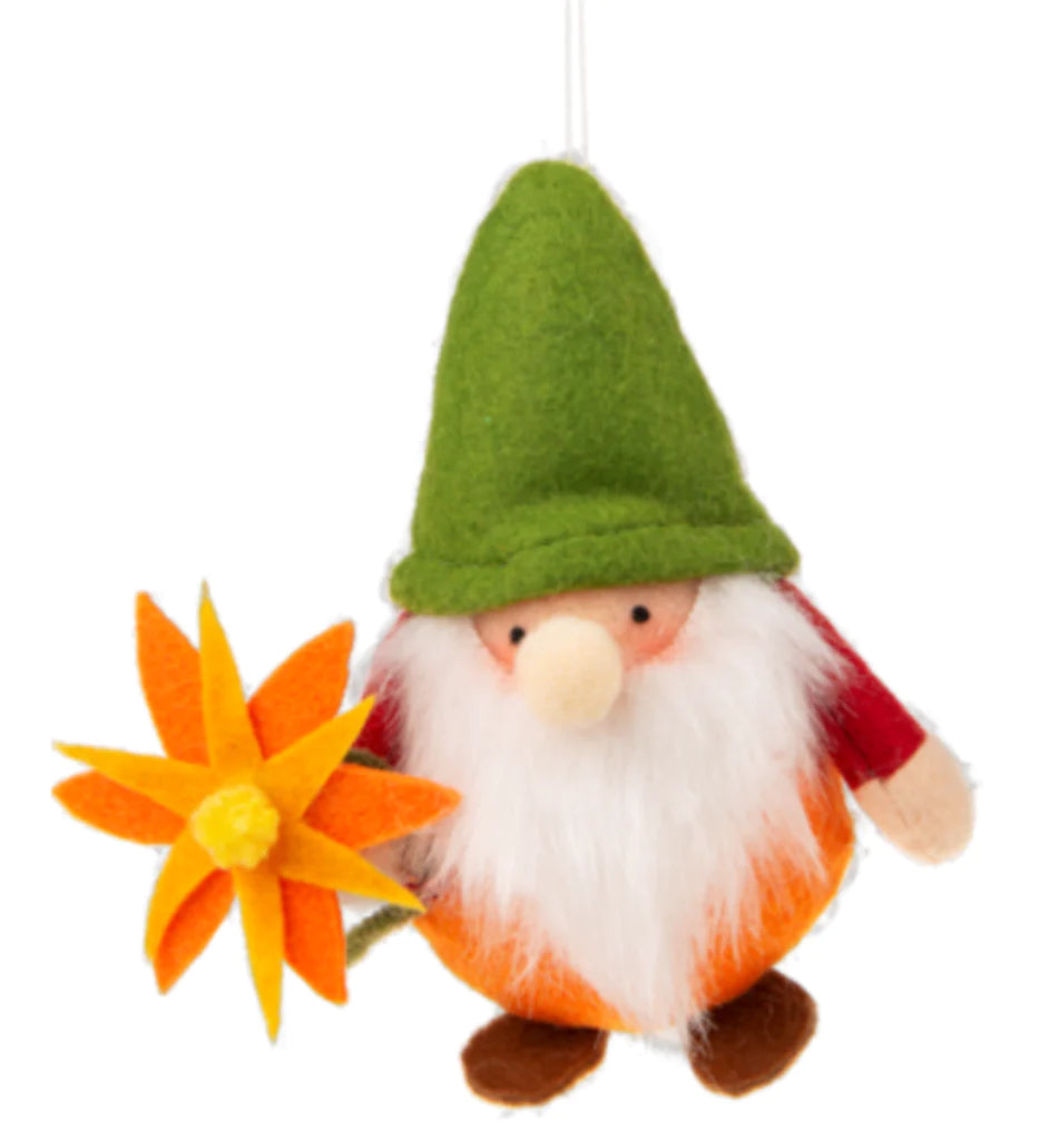 Gnome with Flower Ornament