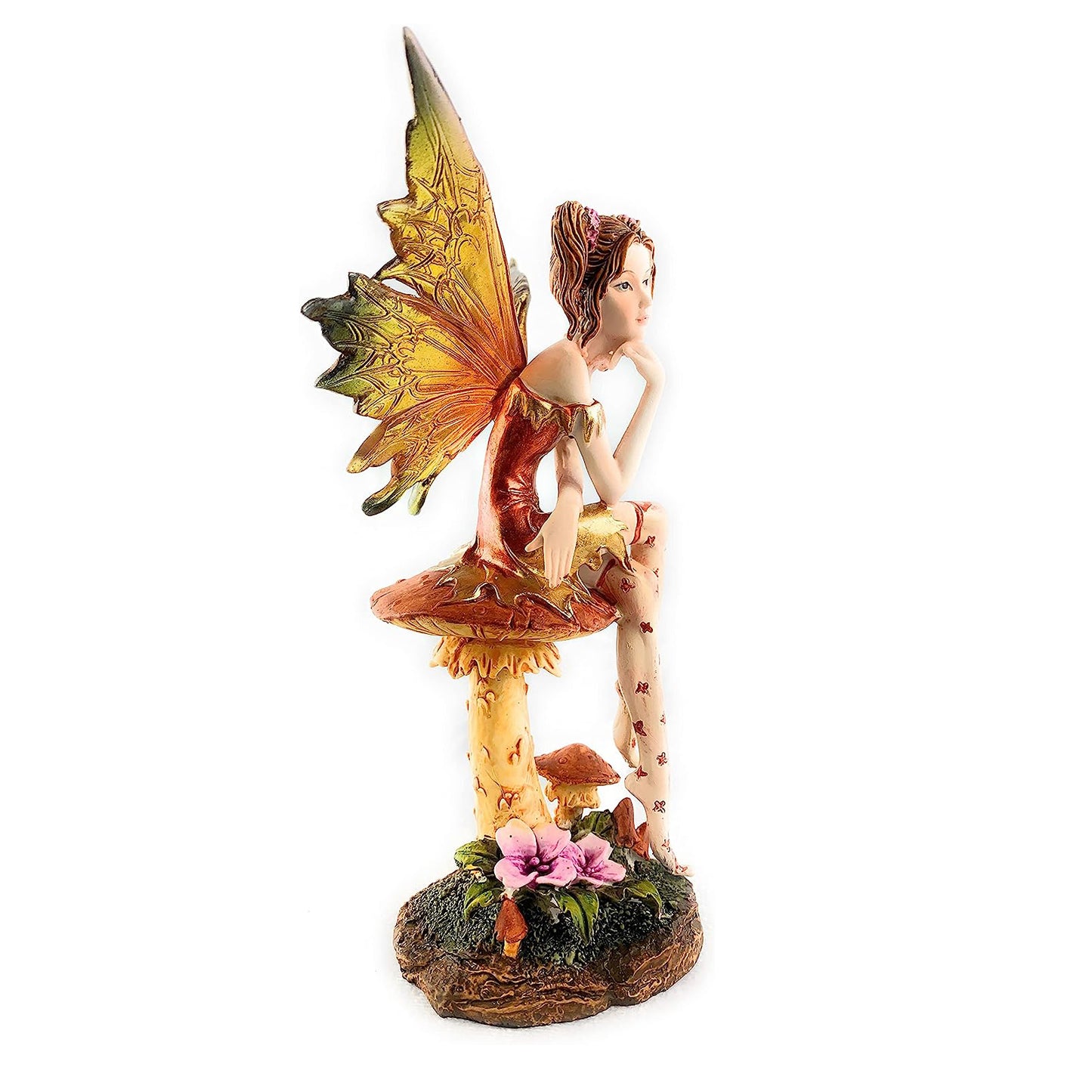 Gold Fairy with Translucent Wings Figurine